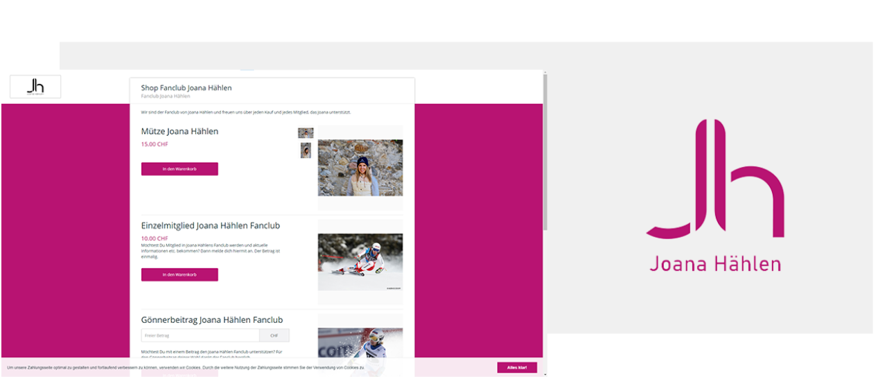 Übersicht Bild und Logo Joana Hählen